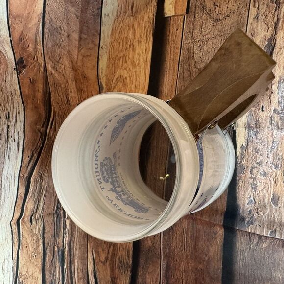 Vintage Mount Vernon Virginia Siesta Ware 16oz. Mug Cup Beer Glass Wood Handle - Picture 6 of 9